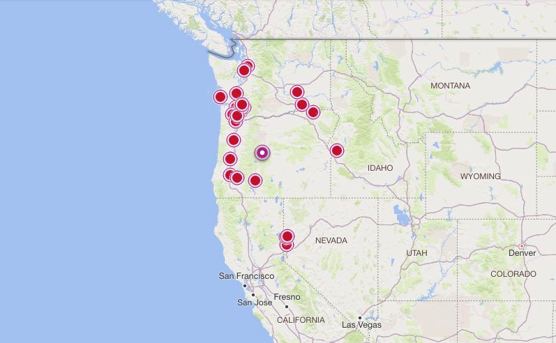 map of UF branch locations