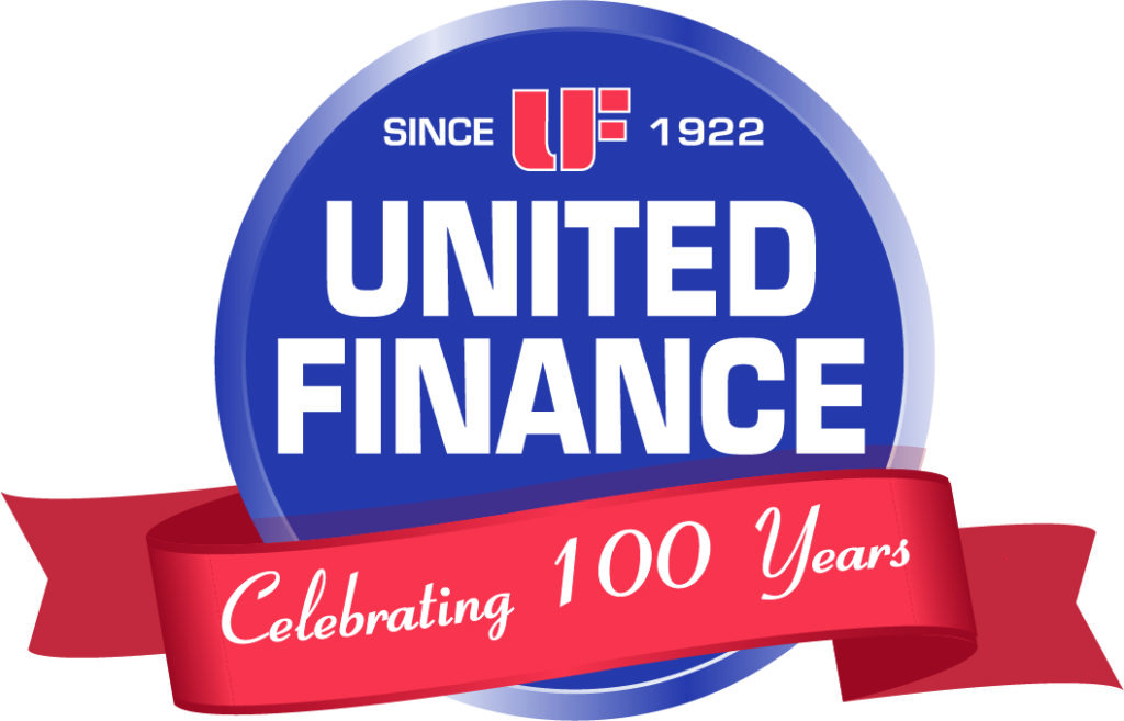 United Finance 100 years emblem